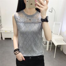 Round Collar Lace Undershirt Big Code Women Dress Sleeveless And Slim Fit Slim Fit Slim Fit Slim Fit Slim Fit Shirt Waistcoat Waistcoat