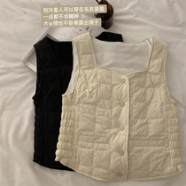 13 Good quality small man slim invisible inside wear down vest vest female 2020 new outer sleeveless top