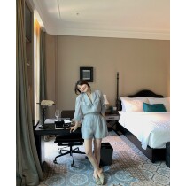 13 Liangpint small Temperament Sunscreen Long Sleeve Shirt Shorts Suit Woman 2022 Summer new two sets