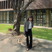 (Trendy Horseshoe pants) 2022 Spring Summer small sub conspicuic high black Body Jeans Long Pants