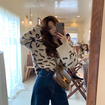 BAO WEN sweater retro trendy loose sleeve head knit blouse for a three-good-product small childs breast milk