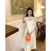 2022 Spring Summer Pure Desire Wind Long Sleeve Sunscreen Clothing Two Sets Dress Pendant With Skirt Long Skirt 150 Small Subs