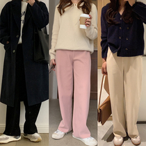 One-three good-quality small thick and velvet corduroy towing pants women loose casual trend Net Red wide leg pants