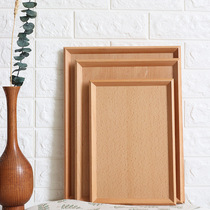 Beech wood feel good practical area Large cutlery dish wood plate This color wooden tray large and small three sets