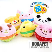 Dog vocal toy Pet Hair Suede Toy Fruits and vegetables Animals doughnuts Cat Teddy Bibi Bear Grindroe Bite