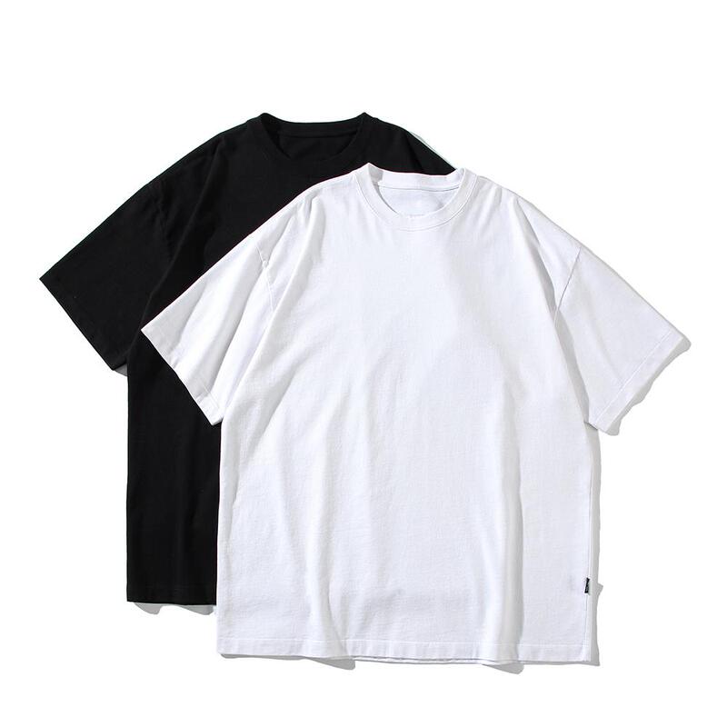 Maltdiary 330g Heavyweight Fabric Small Neckline Basic T-Shirt Plus Size 300 Men's Loose Short Sleeve