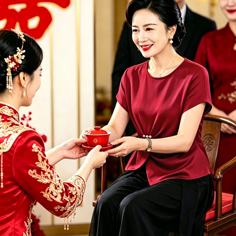 Mother of the Bride Summer Skirt Suit 2026 Elegant Red Top for Wedding Banquet, Can Be Worn Casually Mother of the Bride Summer Skirt Suit 2026 Elegant Red Top for Wedding Banquet, Can Be Worn Casually