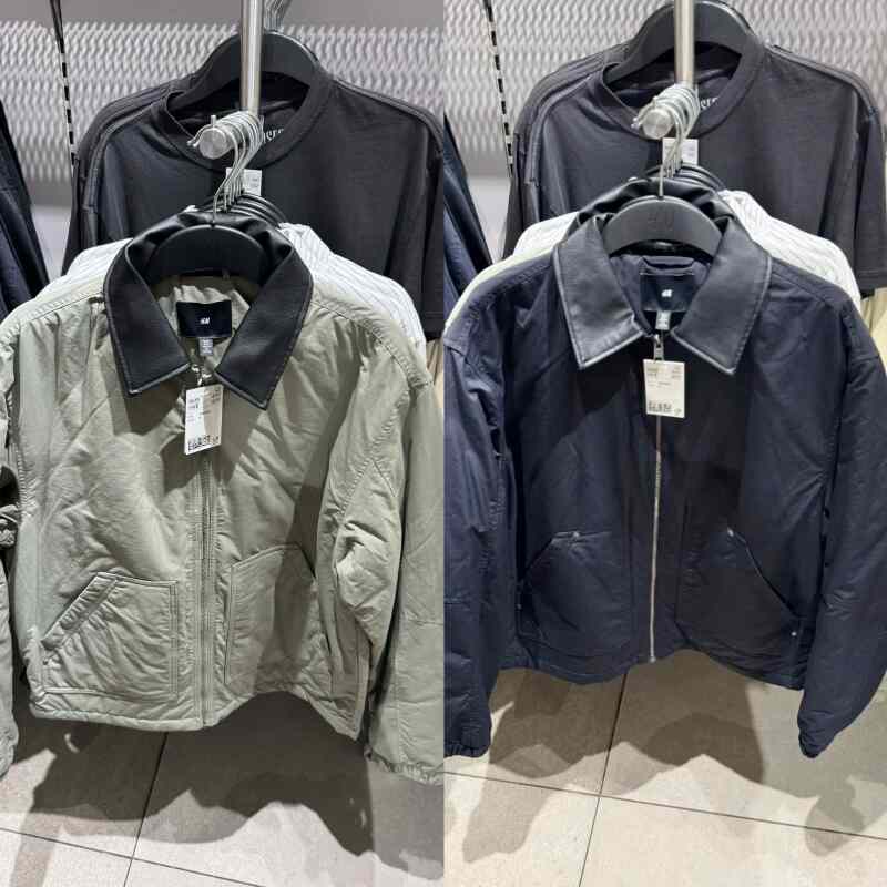 H Brand Genuine Men's Clothing October New Model Faux Leather Collar Solid Color Thin Cotton Casual Jacket 1300903 in Stock H Brand Genuine Men's Clothing October New Model Faux Leather Collar Solid Color Thin Cotton Casual Jacket 1300903 in Stock