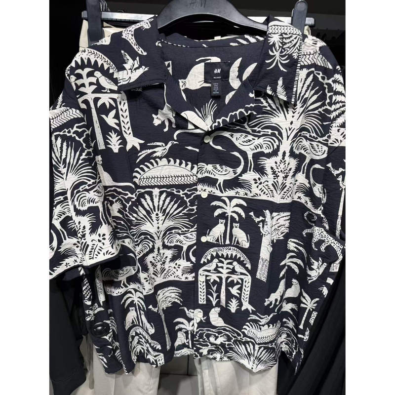 H Brand Genuine Men's Clothing May New Casual Trendy Printed Fashion Short-Sleeve Shirt 1348071 H Brand Genuine Men's Clothing May New Casual Trendy Printed Fashion Short-Sleeve Shirt 1348071