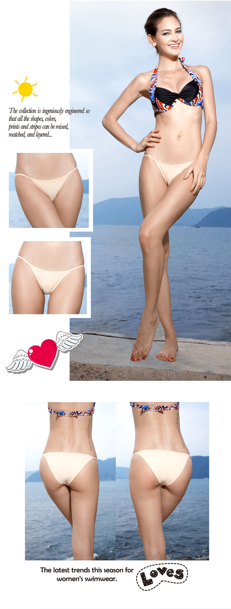 Polyester FashionBikini(white) NHXW0011-white