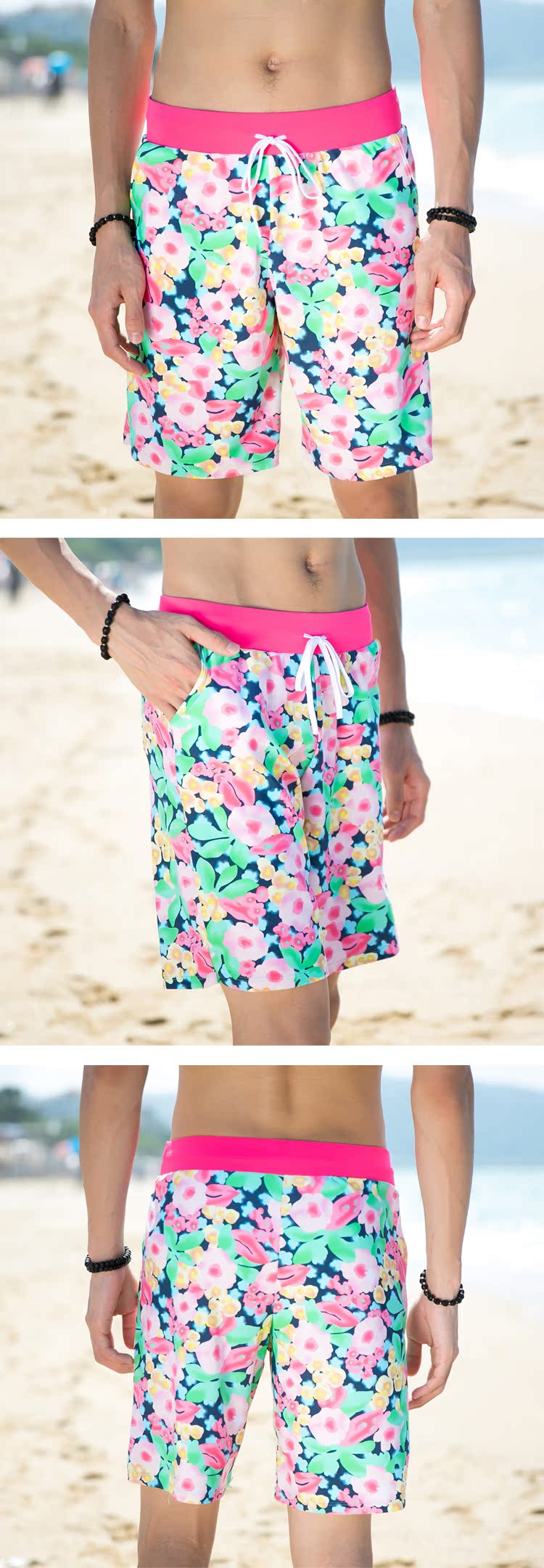 Ưu đãi đặc biệt Mới cặp đôi áo tắm thép thật của Zi Zi tập hợp bikini áo tắm xuân nóng ba mảnh bảo thủ - Vài đồ bơi đồ đôi trắng đi biển	