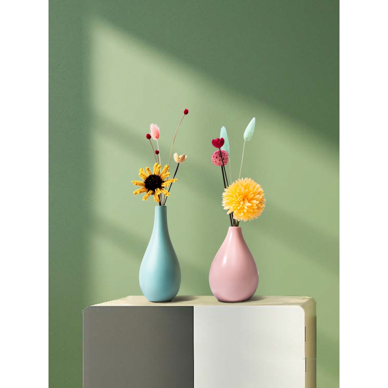 Table dry flower adornment furnishing articles Nordic floret bottle creative household act the role ofing is tasted, the sitting room TV ark, ceramic flowers flower arrangement