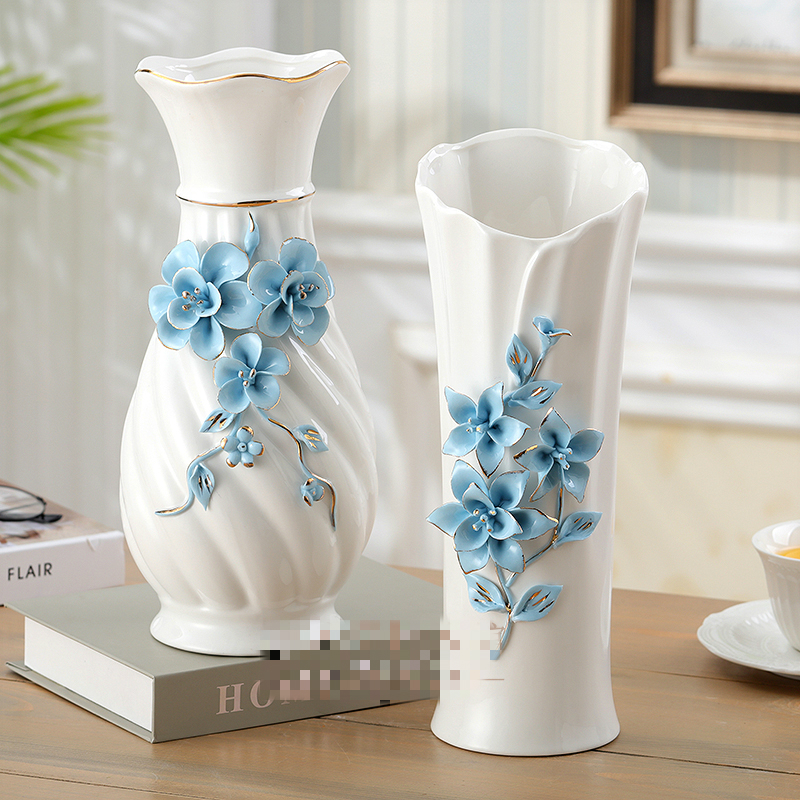 Ceramic vase furnishing articles sitting room flower arranging the Nordic creative contracted white table dry flower decoration American Europe type restoring ancient ways