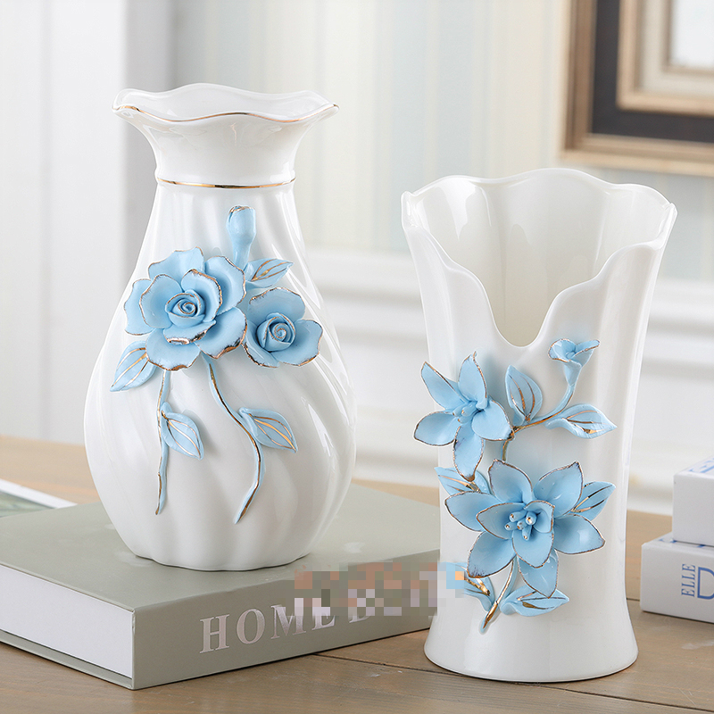 Contracted and I ceramic floret bottle of Europe type restoring ancient ways of creative vase furnishing articles home decoration hydroponic flower arranging flowers