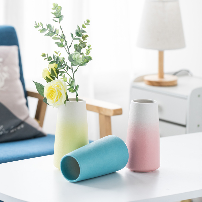 Ceramic retro contracted household adornment creative desktop vase food sitting room is placed