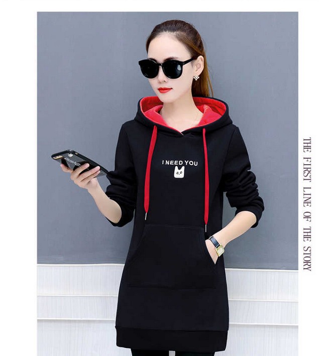 Áo len nữ trùm đầu phiên bản Hàn Quốc của áo rời mùa thu đông mới phần dài hoang dã cộng với áo khoác nhung dài tay nữ thời trang trung niên nữ cao cấp 