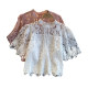 Spring 2021 New Goddess Fan Xinji Hollow Lace Bottoming Shirt Sweet Versatile Slim Short Top Women