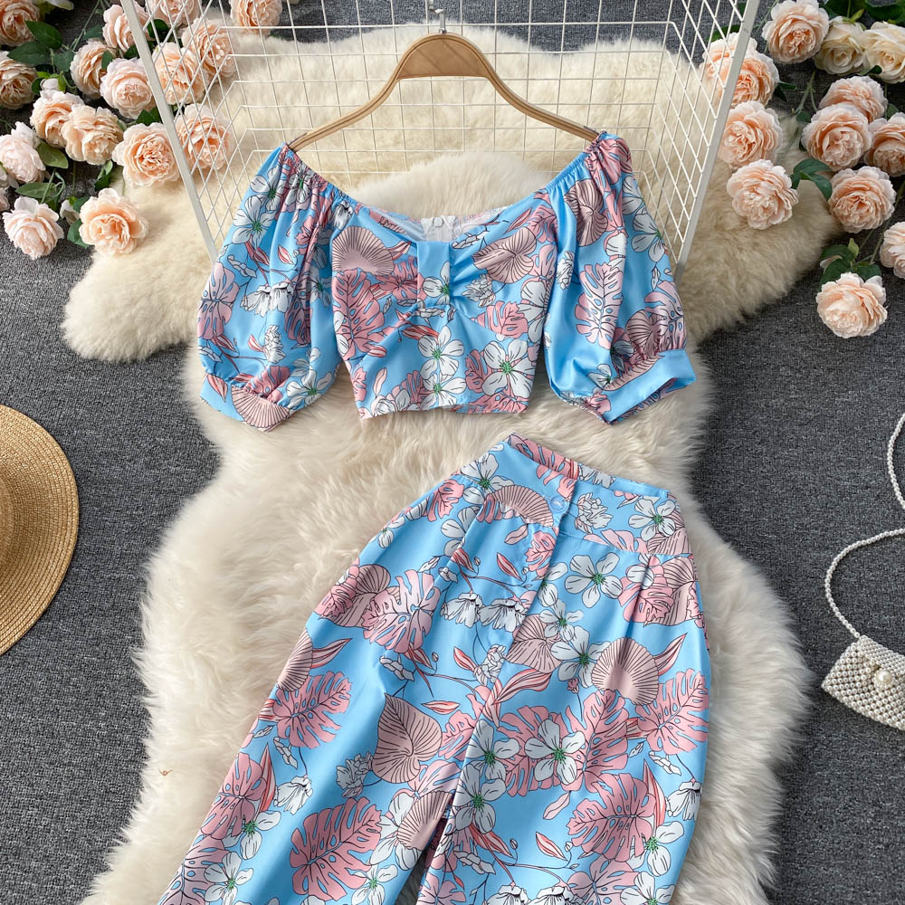 Daily Women's Vacation Printing Spandex Polyester Printing Pants Sets Pants Sets display picture 29