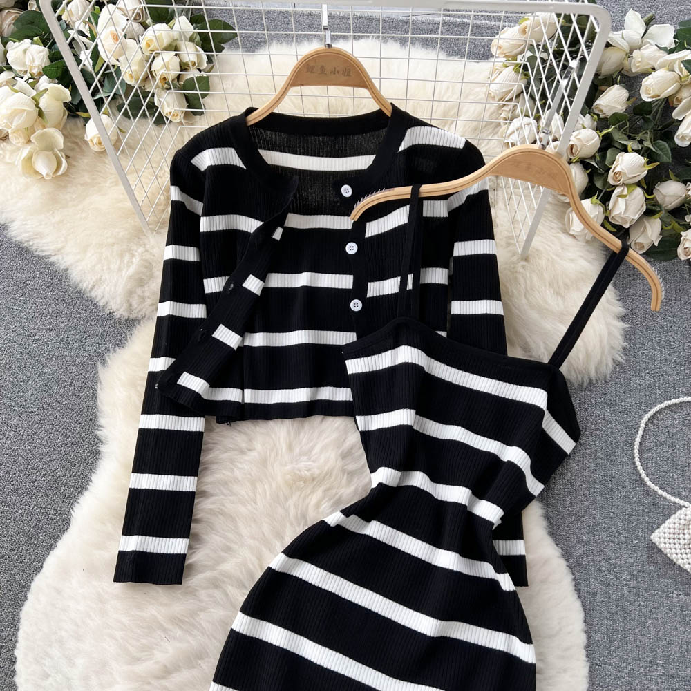 Women's Sexy Stripe Rayon Skirt Sets display picture 6