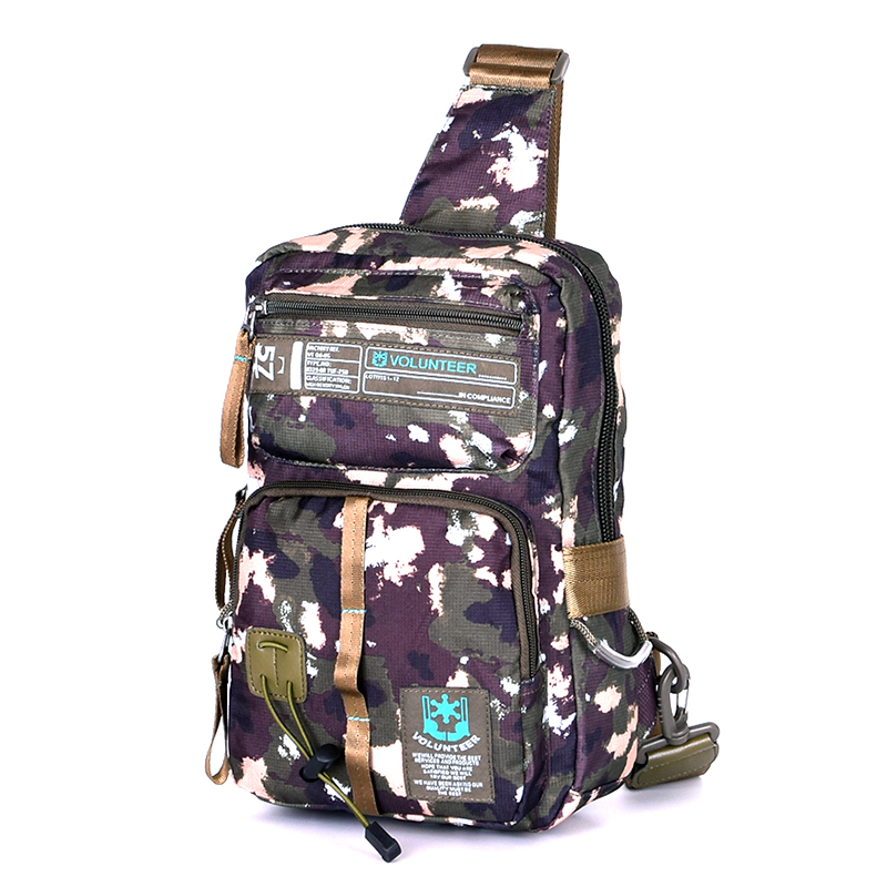 Outdoor digital camouflage army breast bag male waterproof nylon shoulder slope bag sports small carry canvas tactics