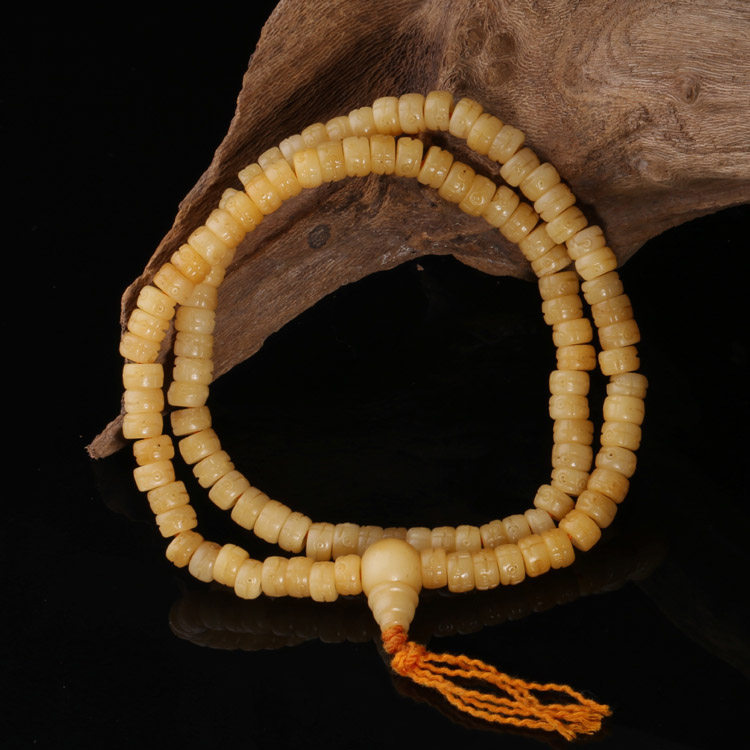 Bone beads R1126FD-Tibetan mantra point Mavericks Buddha beads A string of 8mm45 9g