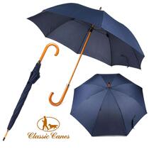 British imported Clay Cisco retro hook handle wooden pole sun umbrella anti-ultraviolet blue