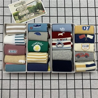 A box of bambi’s old style spring and autumn student mid-calf socks