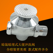 Full concealed stool foot valve all copper squatting pit hidden foot valve concealed foot Flushing Valve public toilet squatting