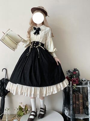 【 Heart of Rose 】 Original lolita dress and skirt cla series, retro and elegant high-waisted Lolita sk