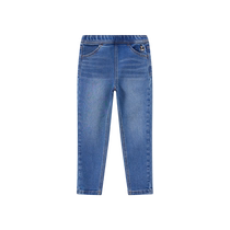 TeenieWeenie Kids Bear Childrens Clothing 24 Autumn and Winter New Girls Stretch Velvet Denim Pencil Trousers