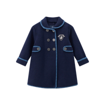 TeenieWeenie Kids 24 autumn and winter new mens and womens college style lapel wool coat