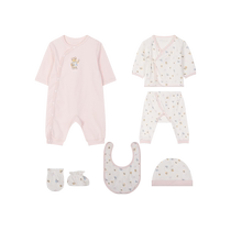 TeenieWeenie Kids Bear Childrens Wear 24 Spring New Baby Girls Pure Cotton Skin-Friendly Pajamas Set