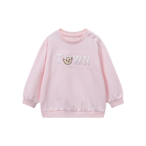 TeenieWeenie Kids 24 autumn new baby girl sweet loose embroidered sweatshirt