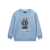 TeenieWeenie Kids 24 autumn and winter new boys casual round neck pullover plus velvet sweatshirt