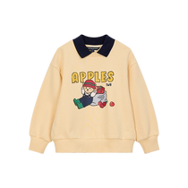 TeenieWeenie Kids 24 autumn new style contrasting lapel printed sweatshirt for boys and girls