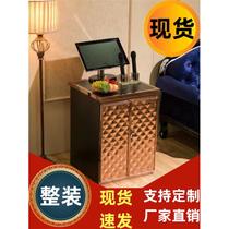 Ktv karaoke cabinet bar club box stainless steel rose gold shutter door amplifier cabinet audio cabinet custom-made