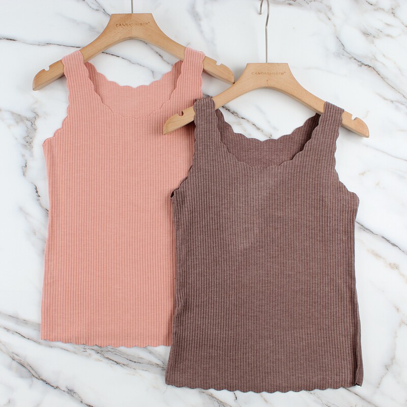 Meina Shutan color lured 1037 cat claw suede wave large V collar harness poly heat to get a touch of skin vest