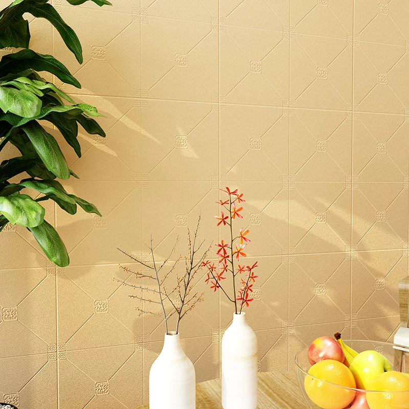 Self-adhesive three dimensional modern wallpapers on wall, 3D