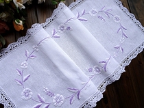 Foreign Trade Pure Cotton Handmade Embroidered Retro Cloth Art Table Flag Decoration Cushion Table Cloth Armrest Towels 35X87CM Fenfon Supervalues