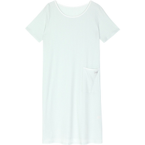 Anlifangs Andoknit cotton round collar short sleeve home dress lady sweet and comfortable sleeping dress HL00177