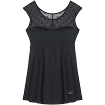 Embrys counter new product womens sleeveless skirt style one-piece swimsuit polka dot mesh stitching swimsuit ES00217
