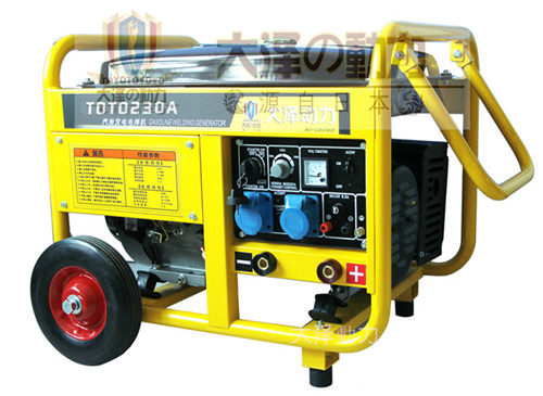 Driven engine gasoline welding machine 230A gasoline power generation electric welding dual-purpose machine hand-push with wheels