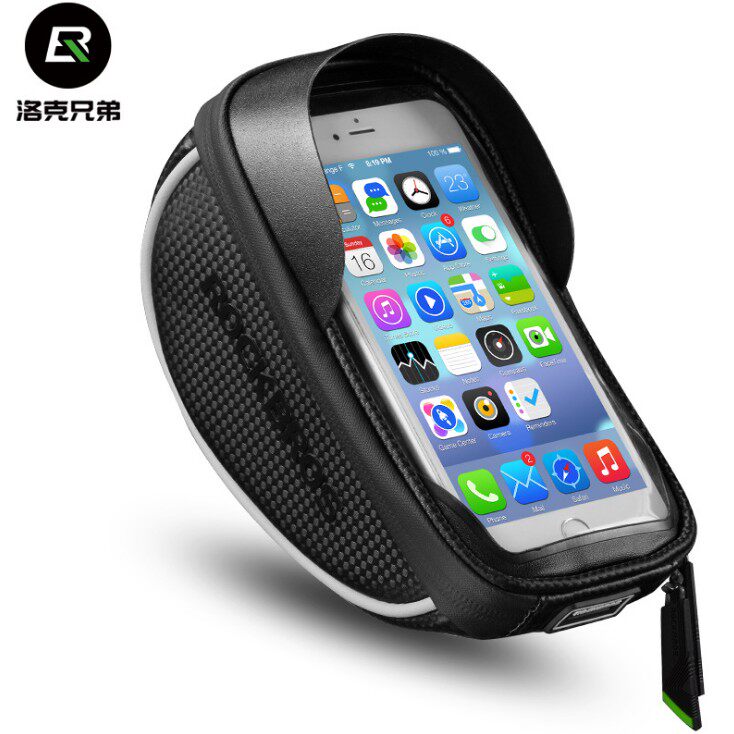 ROCKBROS bicycle bag Waterproof touch mobile phone bag Mountain bike handlebar front beam bag Riding equipment accessories