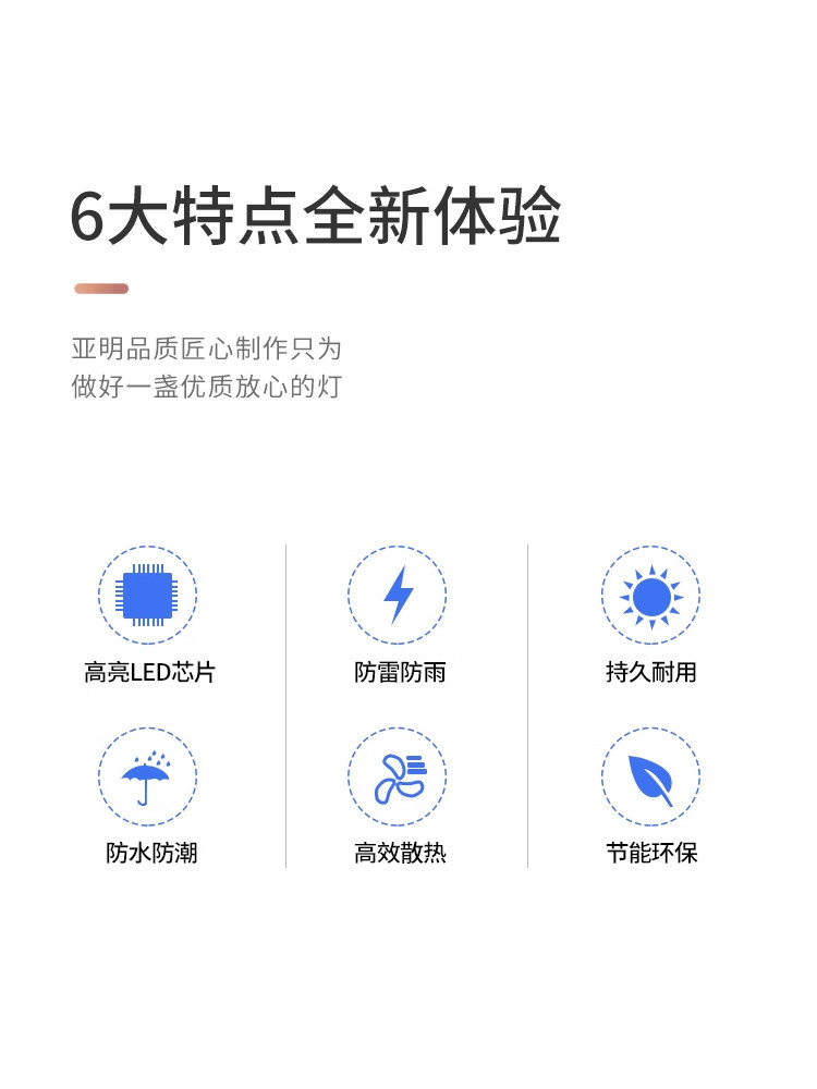 Yaming Led Floodlight Outdoor Lighting Spotlight Shop Sign Spotlight Outdoor Waterproof Advertising Storefront Searchlight