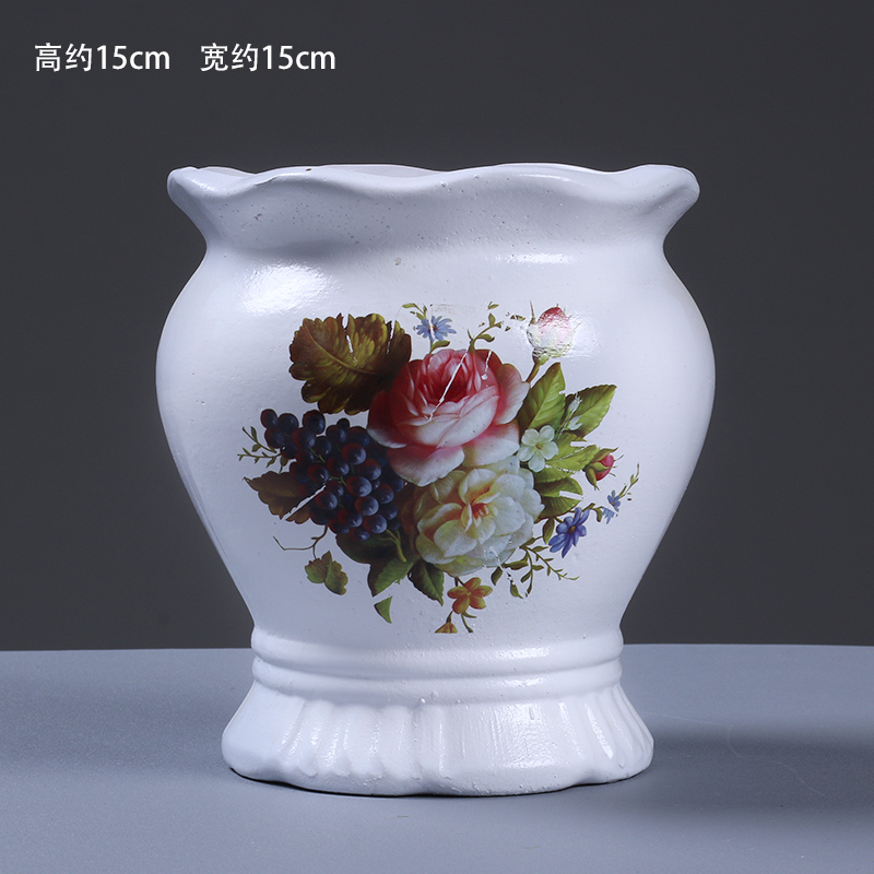 To embellish European ceramic creative furnishing articles pottery blue and white porcelain vase of large thick TaoHua I and contracted porcelain