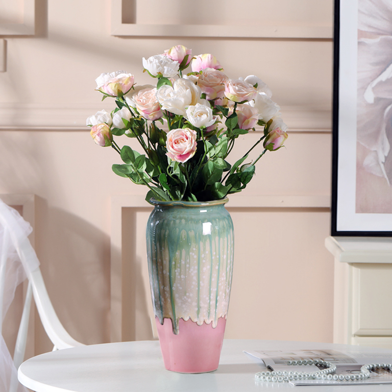 To run small pure and fresh and ceramic vase hydroponic furnishing articles sitting room big Chinese northern wind dried flower arranging flowers water raise flowers