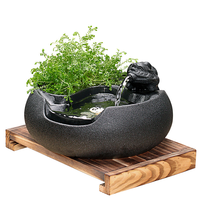 Ceramic water embellish is household adornment furnishing articles desktop plutus zen sitting room office the spray water aquarium