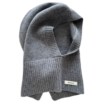 Knitted wool balaclava gloves