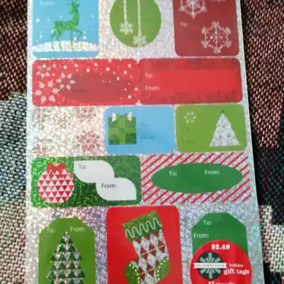 Ou single big name Christmas tag sticker baking gift bag seal gift sticker 52 sticker C