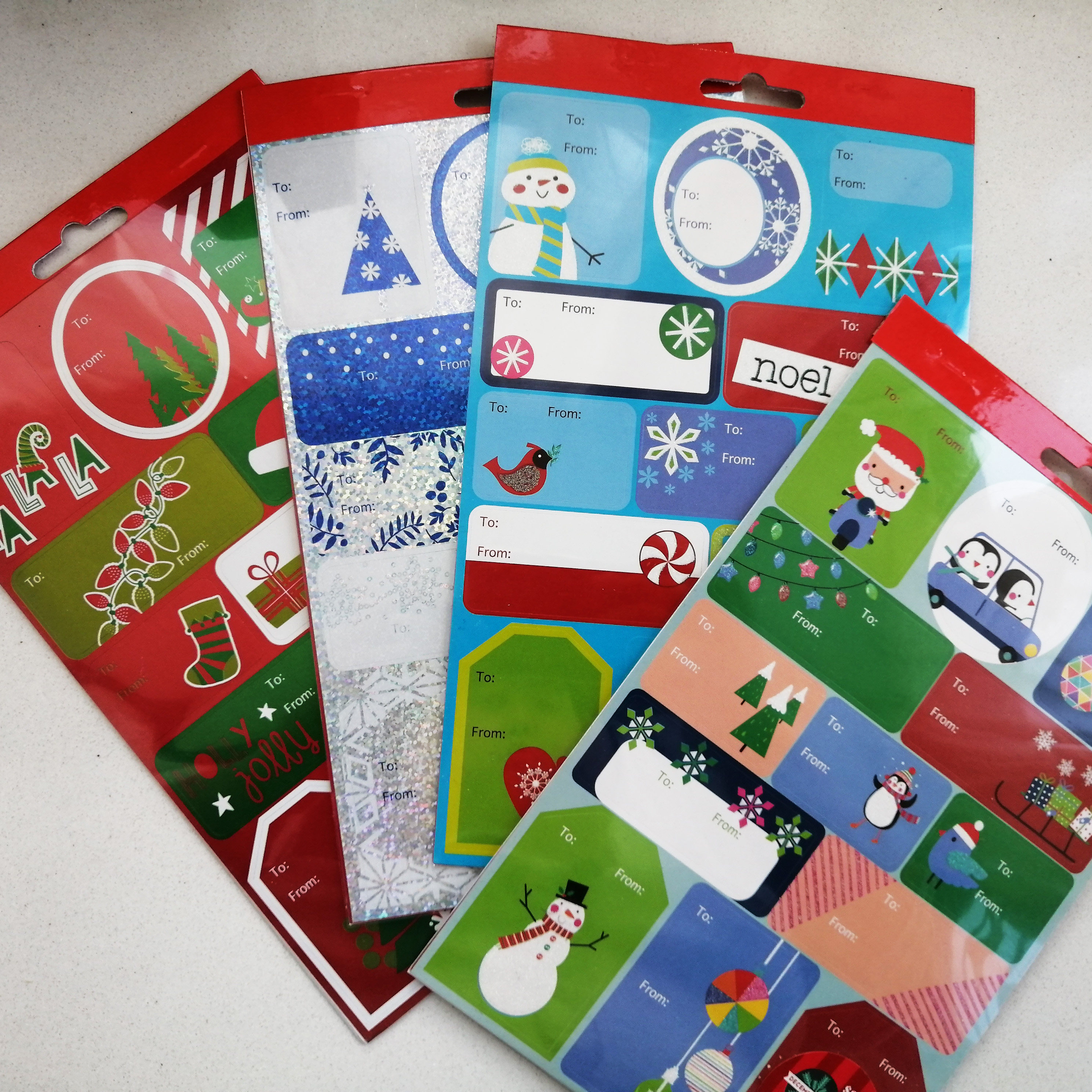 欧单大牌正版4张一套可爱圣诞节礼物tag标签礼盒名字祝福52个贴评价- 淘宝网, image size:2976x2976